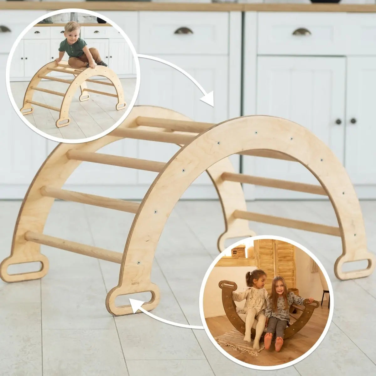 L arche d escalade un jouet Montessori pour les enfants de 1 7 ans Beige