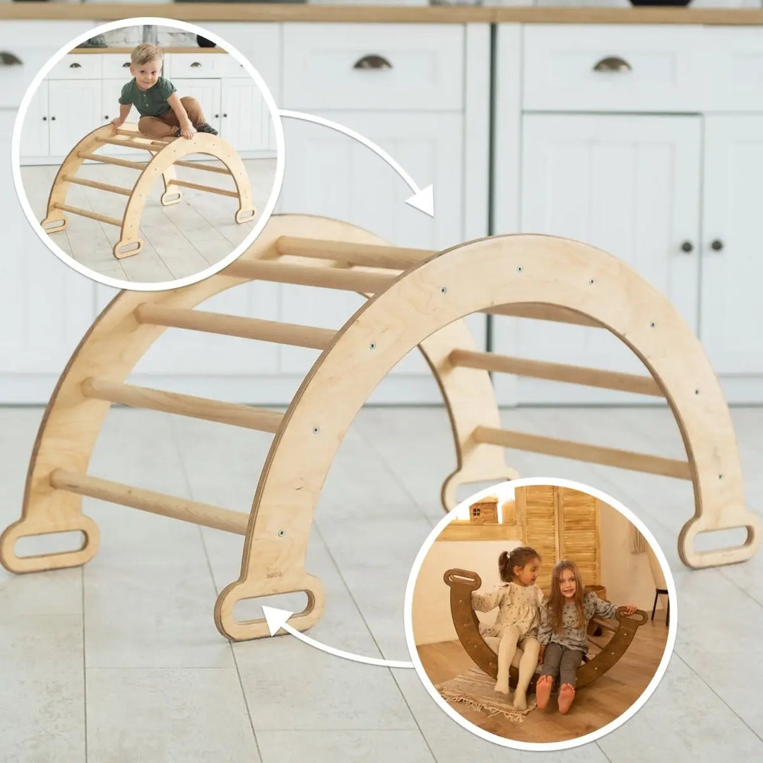 Arco para trepar - Juguete Montessori para niños de 1 a 7 años. – Beig –  Goodevas