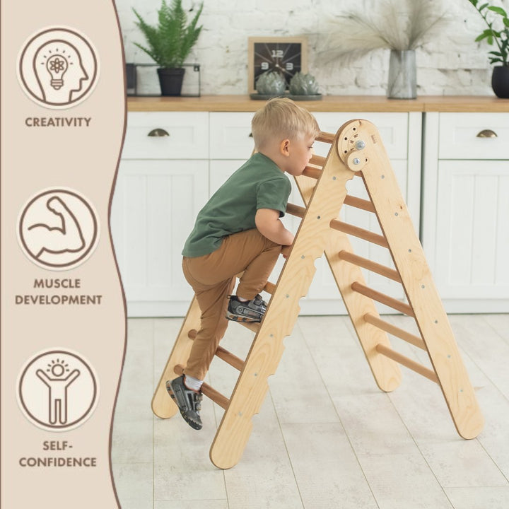 Montessori Triangle Ladder - Handmade Climber for Kids 1-7 y.o. - Goodevas