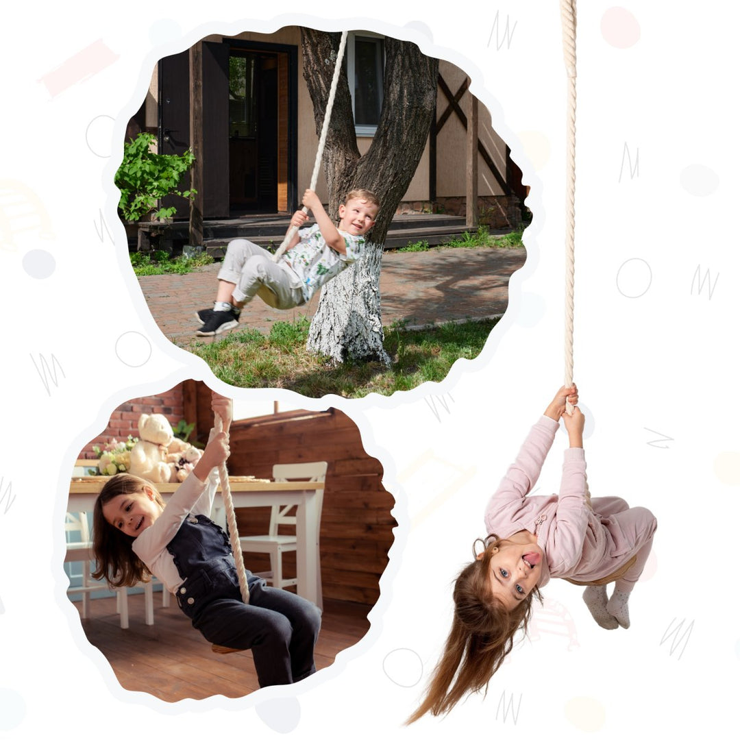 Wooden rope swing for kids - Goodevas